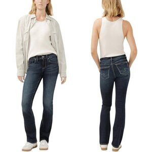 Silver Jeans Suki Slim Bootcut Denim Jeans Women's 36x31 Blue Dark Wash Western